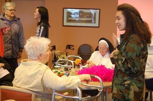 Celebrating Halloween with the retired Sisters of Mercy