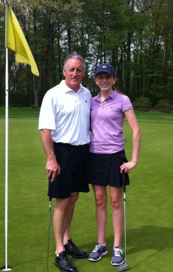 Caption%3A+Sophomore+Jenny+OBrien+and+her+dad+pose+after+putting+on+the+last+green+at+the+Father+Daughter+Golf+Outing.++Photo+Credit%3A+Jenny+OBrien