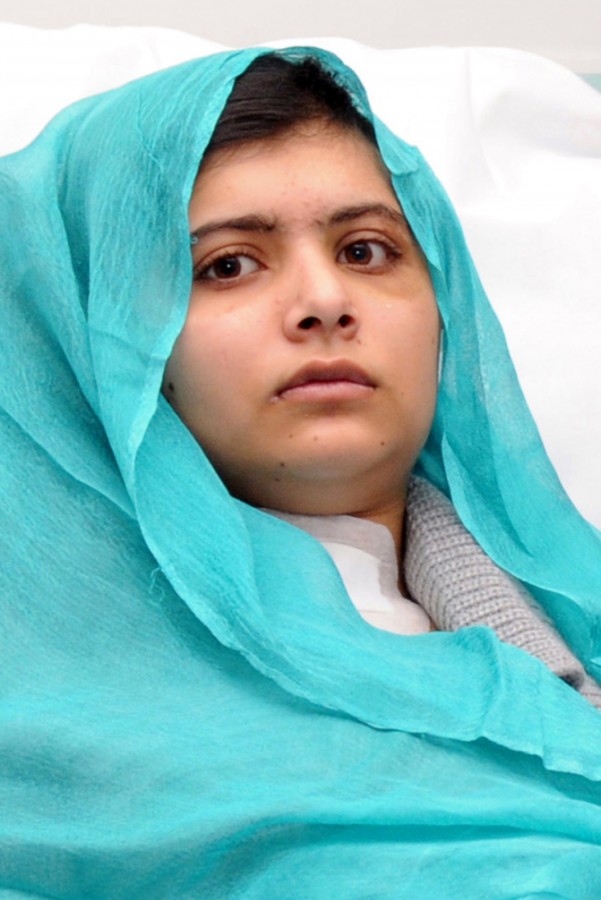 Malala Yousafzai underwent extensive surgery at Queen Elizabeth Hospital in Birmingham, London last year after she was shot point-blank in the head and neck. Yousafzai is the youngest nominee in history for the Nobel Peace Prize.  Photo Credit: MTC Wire