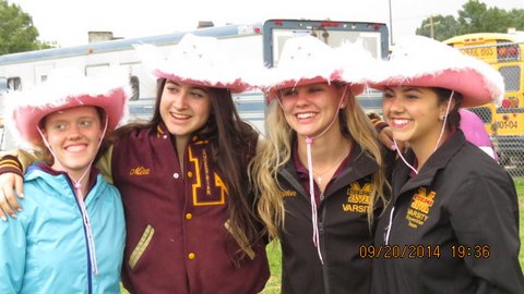 The C Division team is advancing.  Carly Camp (from left to right), competed in speed, Mira Mansuetti competed in all showmanships, saddleseat, huntseat, and jumping, Peyton Pawlusiak competed in showmanship, huntseat, jumping, western, and trail, and Maria Pizzo competed in showmanship, saddleseat, and huntseat.  