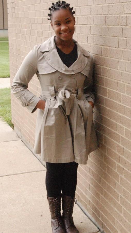 Junior Asha McElroy begins transitioning into her fall wardrobe (Paisley Sutton).