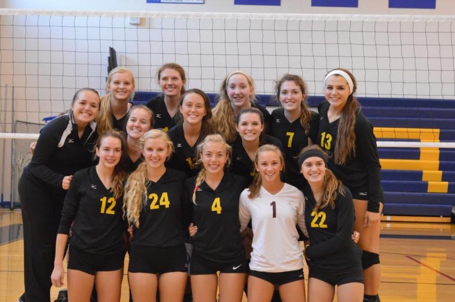 The Marlins took first place in the Marian Early Bird tournament, after meeting the home team in the finals and winning in two games (Molly Schwalm). 