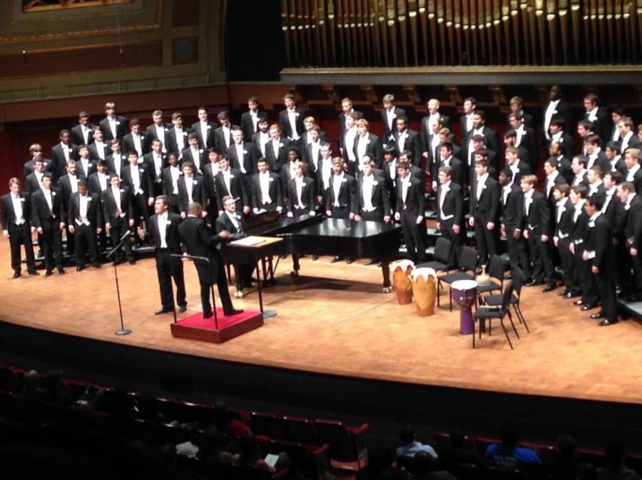 The Tri-M Music Honor Society recently attended the University of Michigan Mens Glee Club concert, which focused on the importance of the homeland (Photo Credit: Katie Schubert). 
