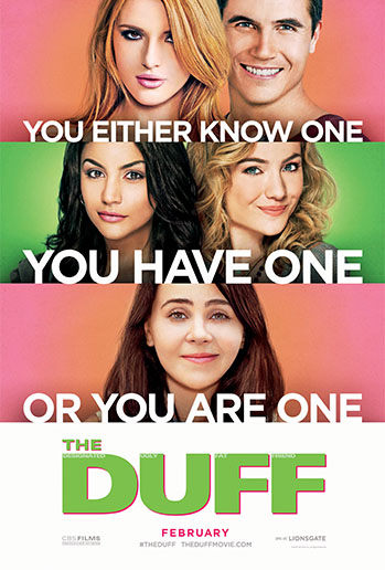 The movie adaption of The DUFF loses much of what makes the novel unique in terms of plot and character development. The film favors more of a traditional high school-movie format (Photo Credit: CBS Film). 