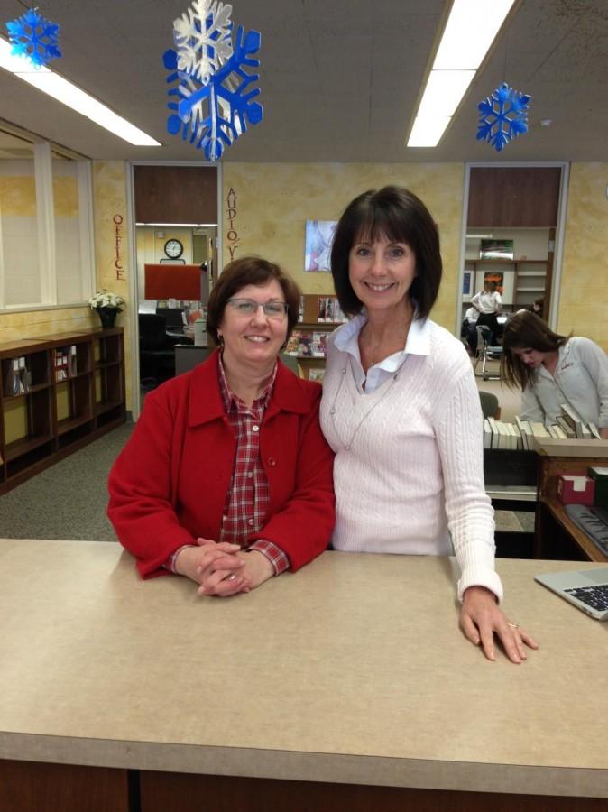 Both Mrs. Corte and Mrs. Koskela have welcomed students and livened up the Media Center day in and day out with their unique personalities and perspectives (Photo Credit: Sierra Wangler). 