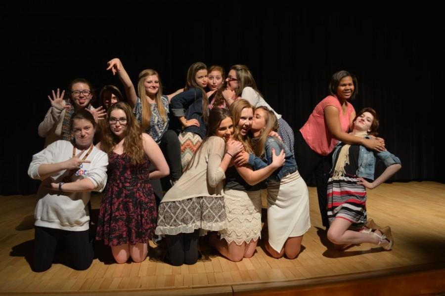 Photo caption (for slideshow): The Tri-M coffee house was a success, inviting performers from Mercy and other local high schools to share their artistic talents (Photo Credit: Samantha Schubert). 