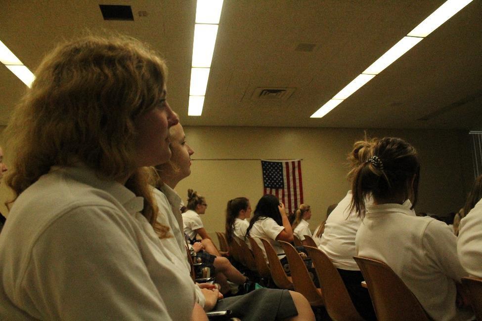 Club members watched the video at the center of the Planned Parenthood controversy and voiced their opinions of its content. (Photo credit: Theresa Benton)