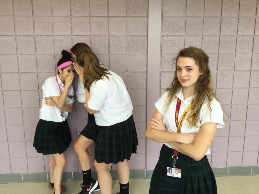 Many Mercy girls oppose the idea of cliques and try to socialize with various students. (Photo illustration: Bridgette Conniff)