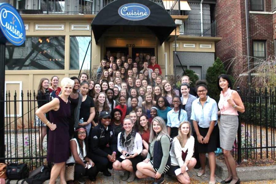 Restaurant trips to places like La Cuisine in Detroit allow students in Mercy’s French classes to experience the cuisine and culture they learn about in their textbooks. (Photo credit: Alana Sullivan)