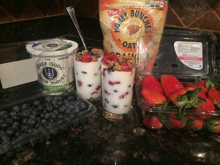 The delicious Mixed Berry and Yogurt Parfait is the perfect midday snack to leave you satisfied and quell any sugar cravings you may have throughout the day. (Photo credit: Zaynah Siddique)