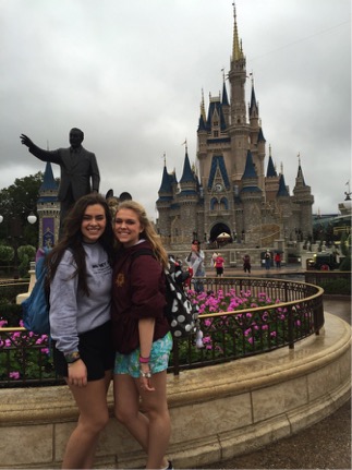 Posa and Reid enjoy their time together in front of Cinderella’s castle at Disney’s Magic Kingdom. (Photo courtesy of Sarah Posa and Kendall Reid)