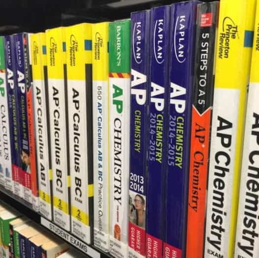  One of the best ways to study is to buy an AP practice exam book. These are filled with useful information, such as the format and major topics, as well as multiple practice exams. (Photo used with permission from Sarika Shah)