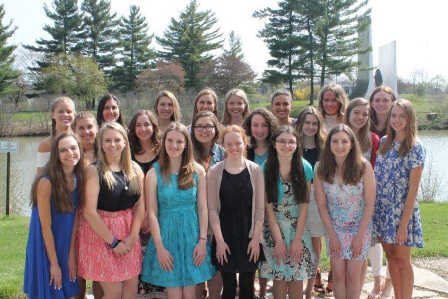 The 2016 Valedictorian/Salutatorian candidates were treated to a tea and luncheon on Monday. To be a part of this group, a minimum GPA of 3.95 and a written application are required. (Photo used with permission from Mercy High School)
