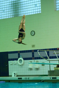 Junior Alexa Rybicki placed top 16 at the MHSAA State Diving
Championships last year, helping Mercy claim a third place finish. (Photo Credit: Isha Ganguli)