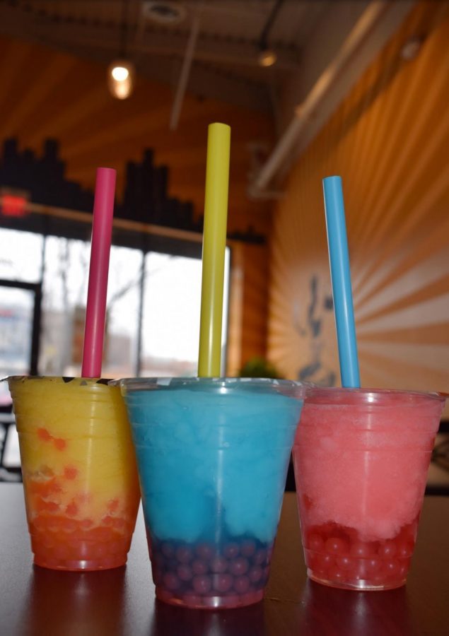 Featured summer flavors at Detroit Bubble Tea include prickly pear, pomegranate, blue raspberry, mango, and lime. (Photo Credit: Emma Tomsich)