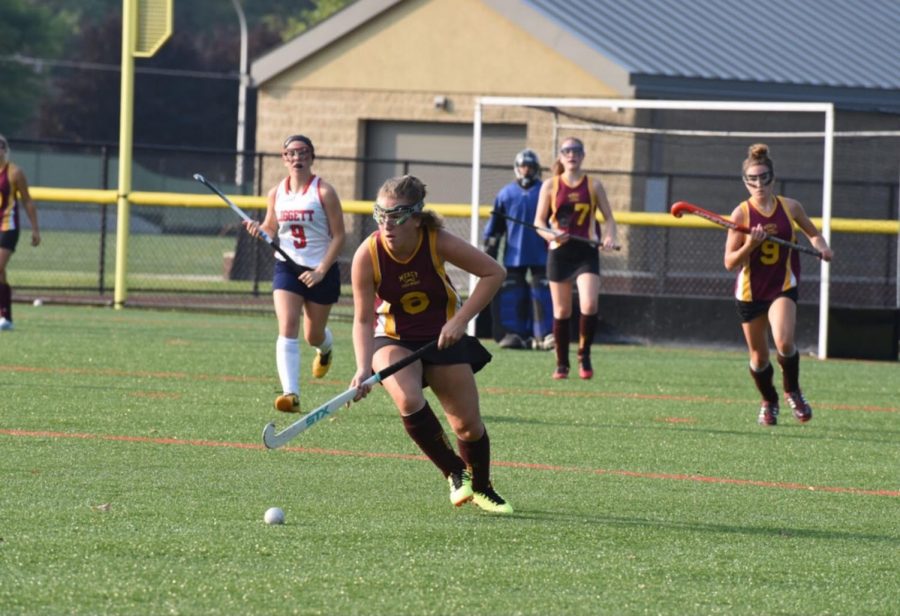Junior Sydney Takla drives down the field with her head in the game determined to leave with a victory. 
Photo used with permission from Sydney Takla