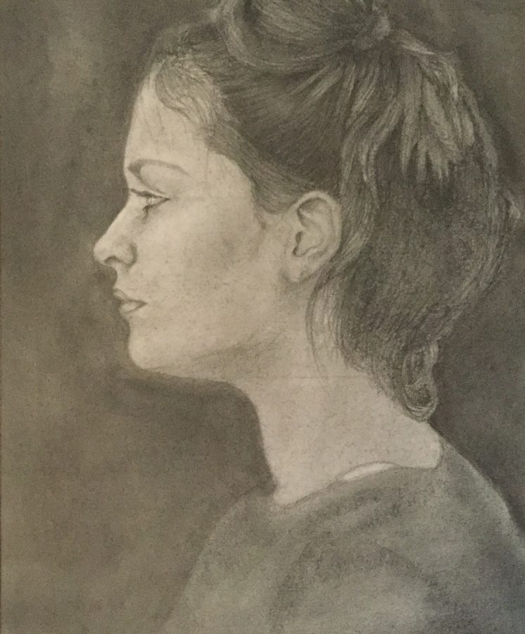 Junior Vanessa’s Ryan’s portrait from Mercy’s Drawing 1 class. This is one of her many realistic sketches from the class.
Art illustrated by: Vanessa Ryan 