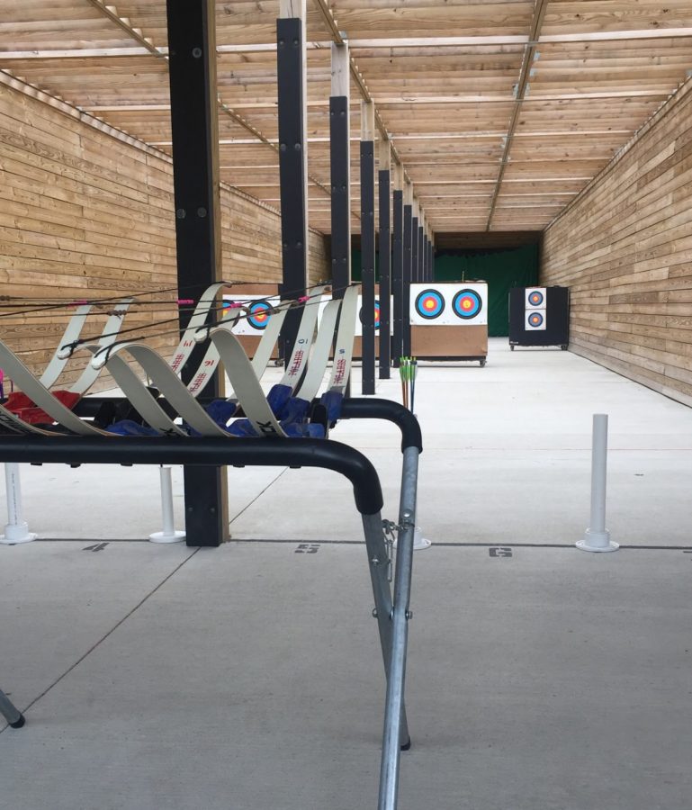 Mercy’s archery team holds practices throughout the week from March through May at the state of the art Riley Archery Range in Farmington Hills. 
Photo used with permission from Sophia Argusa