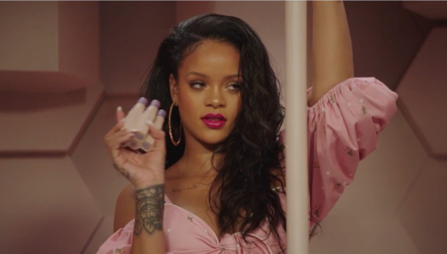 Rihanna during a promotional shoot for Fenty Beauty in 2018. Fair Use: Wikimedia Commons 